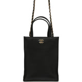 Chanel Mini "Grocery Bag" with Chain Black Calfskin Gold Hardware - Thumbnail View 1