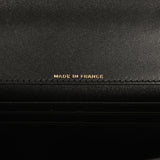Chanel Long Top Handle Clutch with Chain Black Lizard Embossed Calfskin Gold Hardware - Thumbnail View 9