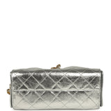 Chanel Mini 25 Hobo Bag Metallic Silver Caviar Gold Hardware - Thumbnail View 6