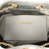 Chanel Mini 25 Hobo Bag Metallic Silver Caviar Gold Hardware - Thumbnail View 9
