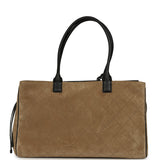Chanel Large "Urban Essential" East West Shopping Tote Black Grained Calfskin and Beige Suede Gold Hardware - Thumbnail View 4