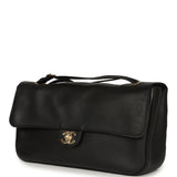 Chanel Maxi "Souplissimo" Small Flap Bag Black Grained Calfskin Gold Hardware - Thumbnail View 5