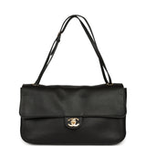 Chanel Maxi "Souplissimo" Small Flap Bag Black Grained Calfskin Gold Hardware - Thumbnail View 7