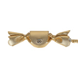 Chanel Mini Candy Bag Charm Light Gold Metallic Lambskin Silver Hardware - Thumbnail View 1