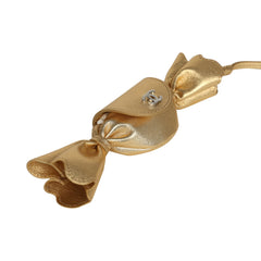 Chanel Mini Candy Bag Charm Light Gold Metallic Lambskin Silver Hardware