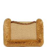 Chanel Medium "Fluffy Raffia" Flap Bag Beige Raffia Gold Hardware - Thumbnail View 4
