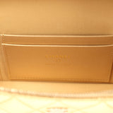 Chanel Top Handle Long Vanity Case with Chain Gold Metallic Caviar Light Gold Hardware - Thumbnail View 9
