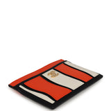 Chanel "Tropicoco" Card Holder Orange, White, Black Lambskin Gold Hardware - Thumbnail View 3