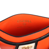 Chanel "Tropicoco" Card Holder Orange, White, Black Lambskin Gold Hardware - Thumbnail View 7