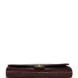 Chanel Long Top Handle Clutch with Chain Dark Burgundy Lizard Embossed Calfskin Gold Hardware - Thumbnail View 6