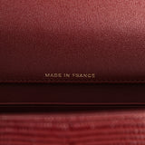 Chanel Long Top Handle Clutch with Chain Dark Burgundy Lizard Embossed Calfskin Gold Hardware - Thumbnail View 9
