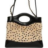 Chanel Mini "Cheetah Print" 31 Shopper Beige Calf Hair, Black Shiny Lambskin Gold Hardware - Thumbnail View 4