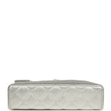 Chanel Top Handle Long Vanity Case with Chain Silver Metallic Caviar Gold Hardware - Thumbnail View 6