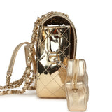 Chanel "Hollywood Boulevard" Backpack with Star Coin Purse Metallic Gold Mirror and Metallic Calfskin Light Gold Hardware - Thumbnail View 3