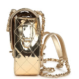 Chanel "Hollywood Boulevard" Backpack with Star Coin Purse Metallic Gold Mirror and Metallic Calfskin Light Gold Hardware - Thumbnail View 5