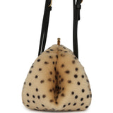 Chanel Cheetah Print Clutch with Leather Straps Light Beige Calf Hair, Black Leather Gold Hardware - Thumbnail View 3