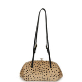Chanel Cheetah Print Clutch with Leather Straps Light Beige Calf Hair, Black Leather Gold Hardware - Thumbnail View 7