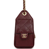Chanel Mini 25 Hobo Bag Dark Burgundy Caviar Gold Hardware - Thumbnail View 3
