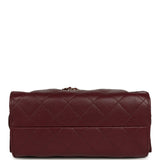 Chanel Mini 25 Hobo Bag Dark Burgundy Caviar Gold Hardware - Thumbnail View 6