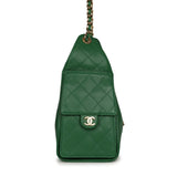 Chanel Small 25 Hobo Bag Green Caviar Gold Hardware - Thumbnail View 3