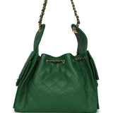 Chanel Small 25 Hobo Bag Green Caviar Gold Hardware - Thumbnail View 4