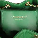 Chanel Small 25 Hobo Bag Green Caviar Gold Hardware - Thumbnail View 9
