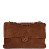 Chanel Maxi "Souplissimo" Large Flap Bag Camel Suede Gold Hardware - Thumbnail View 1