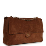 Chanel Maxi "Souplissimo" Large Flap Bag Camel Suede Gold Hardware - Thumbnail View 2