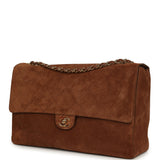 Chanel Maxi "Souplissimo" Large Flap Bag Camel Suede Gold Hardware - Thumbnail View 5