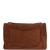Chanel Maxi "Souplissimo" Large Flap Bag Camel Suede Gold Hardware - Thumbnail View 4