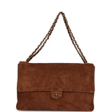 Chanel Maxi "Souplissimo" Large Flap Bag Camel Suede Gold Hardware - Thumbnail View 7