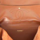 Chanel Maxi "Souplissimo" Large Flap Bag Camel Suede Gold Hardware - Thumbnail View 11