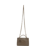 Chanel Top Handle Long Vanity Case with Chain Dark Khaki Lizard Embossed Calfskin Gold Hardware - Thumbnail View 7