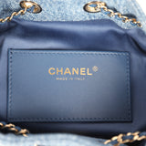 Chanel Mini 25 Hobo Bag Blue Washed Denim Light Gold Hardware - Thumbnail View 9