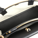 Chanel Large "Urban Essential" East West Shopping Tote Black Grained Calfskin and Beige Suede Gold Hardware - Thumbnail View 9