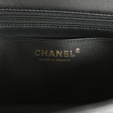 Chanel Classic Top Handle Long Flap Bag Black Lambskin Light Gold Hardware - Thumbnail View 9