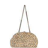 Chanel Large "Cheetah Print" Clutch with Chain Beige Calf Hair, Black Leather Gold Hardware - Thumbnail View 6