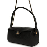 Chanel Barrel Clutch Bag with Chain Black Lambskin Gold Hardware - Thumbnail View 5