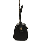 Chanel Barrel Clutch Bag with Chain Black Lambskin Gold Hardware - Thumbnail View 3