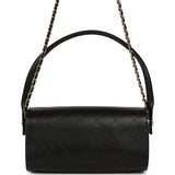 Chanel Barrel Clutch Bag with Chain Black Lambskin Gold Hardware - Thumbnail View 4