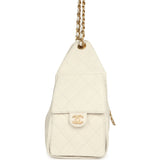 Chanel Small 25 Hobo Bag White Caviar Antique Gold Hardware - Thumbnail View 3