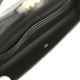 Chanel Long Top Handle Clutch with Chain Black Lizard Embossed Calfskin Gold Hardware - Thumbnail View 8