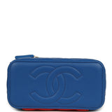 Chanel "Superman" Small Classic Top Handle Vanity Case Blue, Yellow, Red Lambskin Light Gold Hardware - Thumbnail View 6
