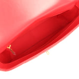 Chanel Small Flap Bag Red Lambskin Red Enamel Antique Gold Hardware - Thumbnail View 8