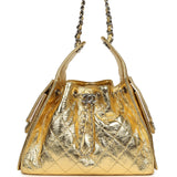 Chanel Small 25 Hobo Bag Gold Metallic Calfskin Silver Hardware - Thumbnail View 1
