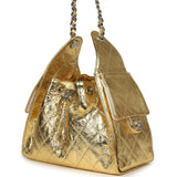 Chanel Small 25 Hobo Bag Gold Metallic Calfskin Silver Hardware - Thumbnail View 5