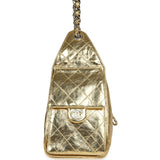 Chanel Small 25 Hobo Bag Gold Metallic Calfskin Silver Hardware - Thumbnail View 3