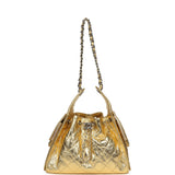 Chanel Small 25 Hobo Bag Gold Metallic Calfskin Silver Hardware - Thumbnail View 7