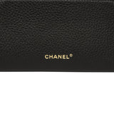 Chanel "Supple" Top Handle Long Vanity Case with Chain Black Grained Calfskin Gold Hardware - Thumbnail View 7