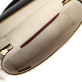 Chanel "Supple" Top Handle Long Vanity Case with Chain Black Grained Calfskin Gold Hardware - Thumbnail View 9